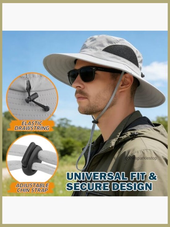 UPF 50+ Packable Bucket Hat for Women, Adjustable Elastic Fit Waterproof Bucket Hat for Women UPF 50+ Sun Hat UV  main image 4